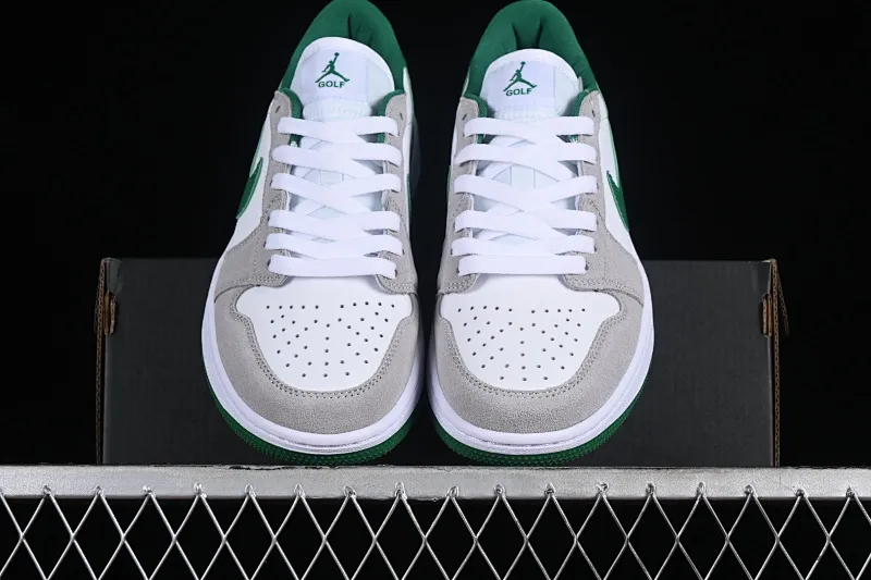 All categories Air Jordan Jordan series basketball shoes Air Jordan 1 Low Air Jordan 1 Low Golf AJ1 Joe 1 new golf version gray white green color DD9315-112